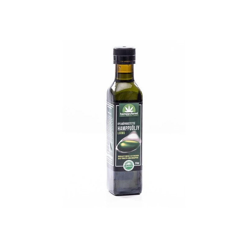Kylmäpuristettu hamppuöljy, Luomu 250ml