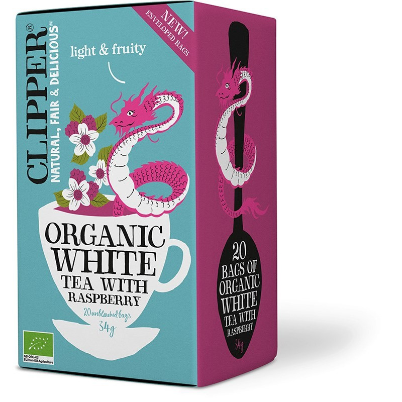 White tea, raspberry 20 st, Clipper