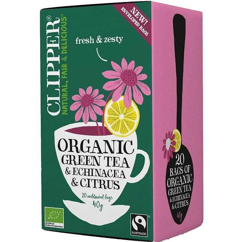 Green tea, echinacea & citrus, Clipper 20 st