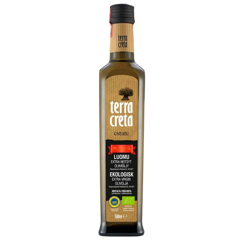 Extra Virgin Olivolja 500ml, Ekologisk, Terra Creta