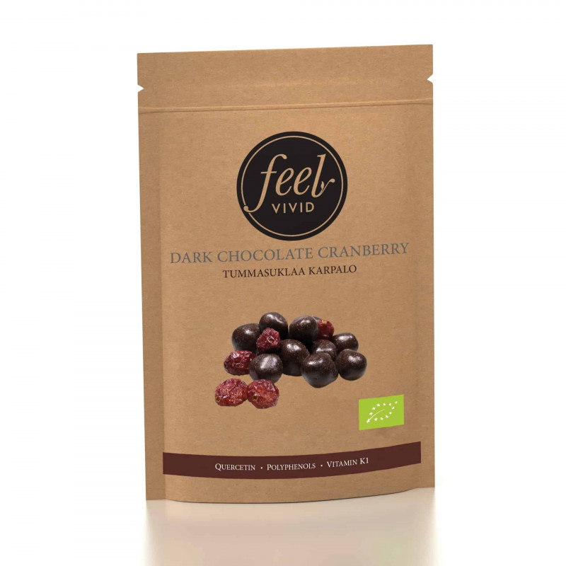 Mörk choklad Tranbär 200g, Ekologisk