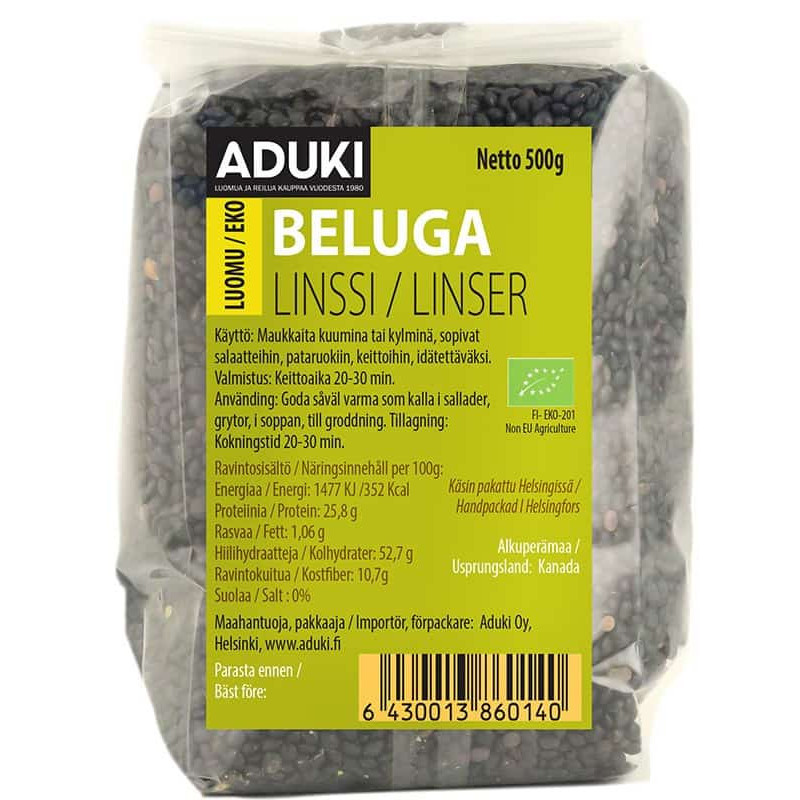 Belugalinser, Ekologiskt 500g