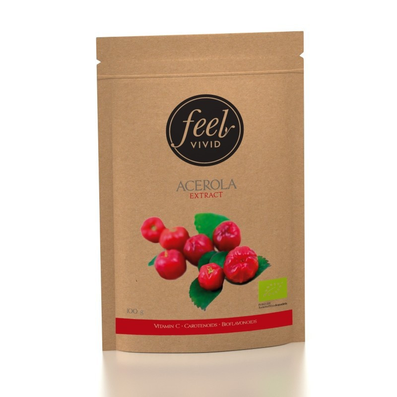 Acerola-pulverextrakt 100 g, Ekologisk