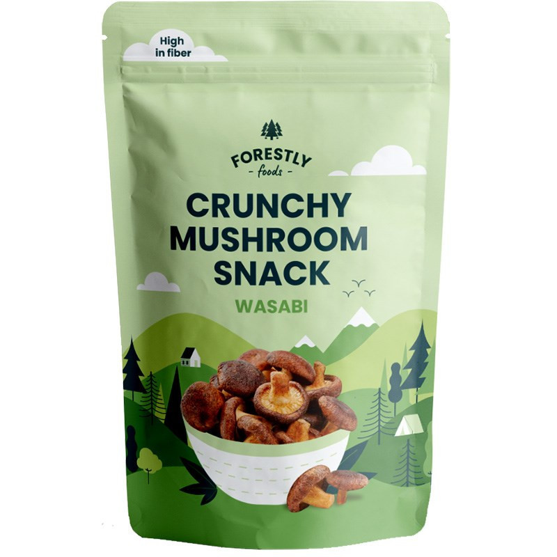 Svampchips, wasabi 50 g, Forestly