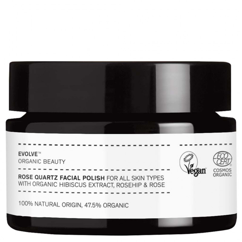 Rose Quartz Facial Polish 60ml, Evolve Organic Beauty
