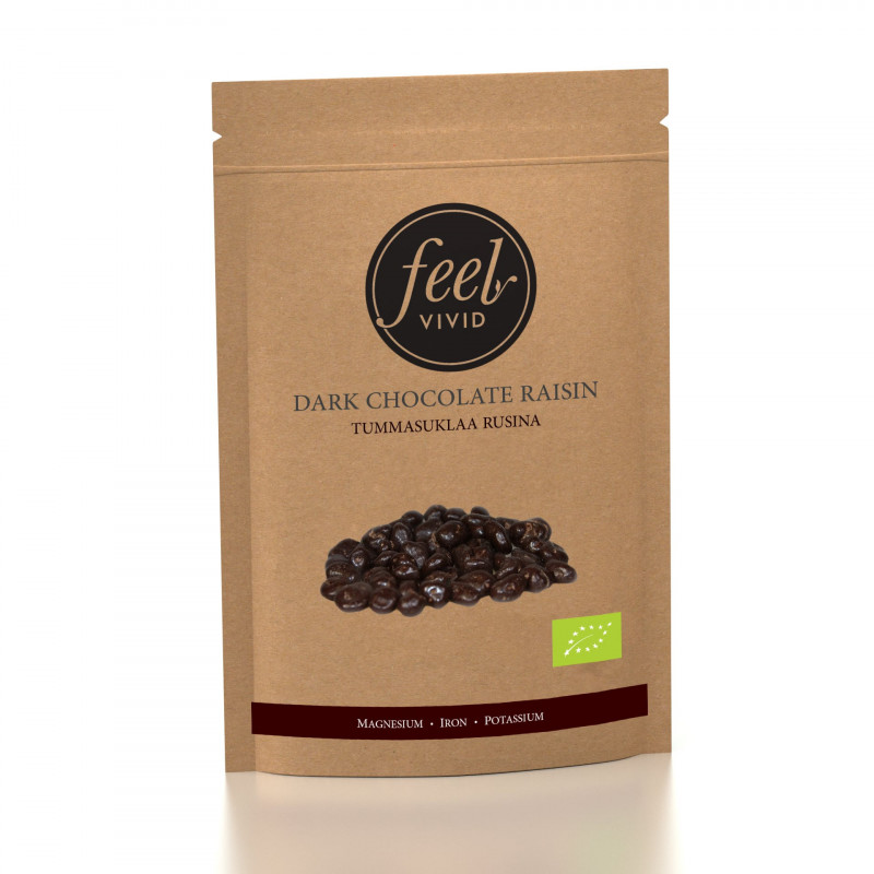 Mörk chokladrussin 500g, Ekologisk