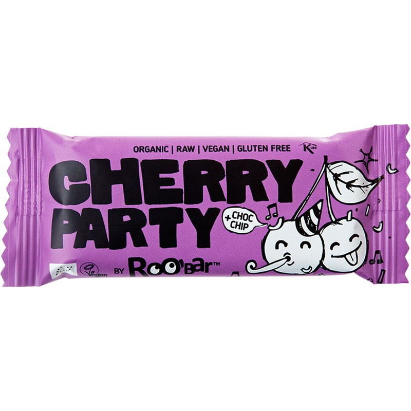 Välipalapatukka, cherry party 30g, Roobar
