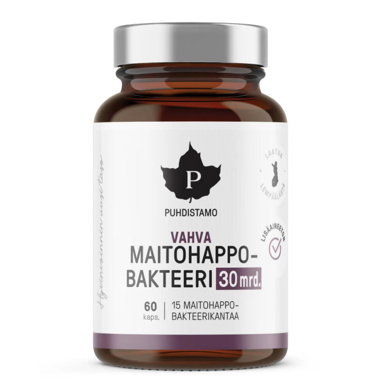 Vahva Maitohappobakteeri 30 mrd. - 60 kaps Vahva Maitohappobakteeri 30 mrd. - 60 kaps