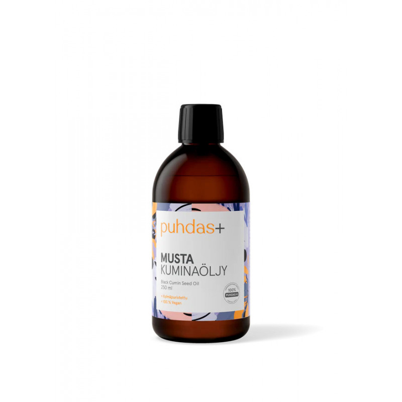Mustakuminaöljy 250 ml, Puhdas+ Mustakuminaöljy 250 ml, Puhdas+