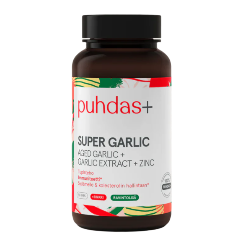 Super Garlic 60 kaps, Puhdas+