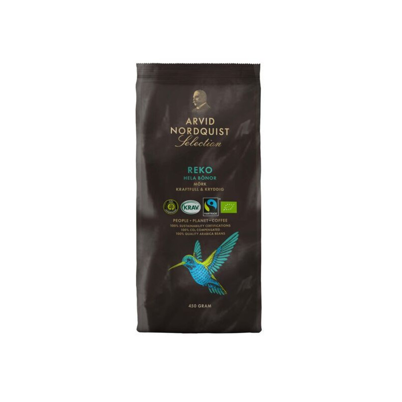 Arvid Nordquist Reko 450g, Luomu kahvipavut Arvid Nordquist Reko 450g, Luomu kahvipavut