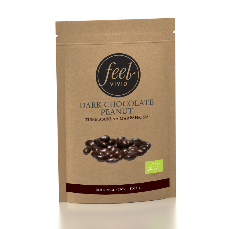 Mörk choklad med jordnötter 200 g, ekologisk