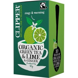 Vihreä tee, lime & inkivääri 20 ps, Clipper