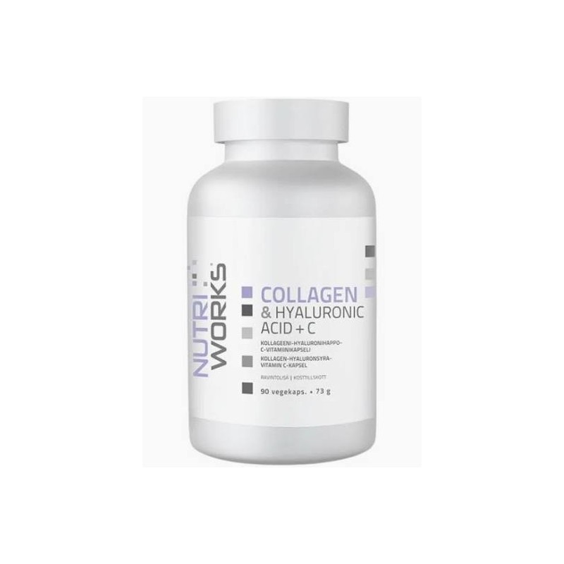 Collagen & Hyaluronic Acid, 90 vegekaps, Nutri Works