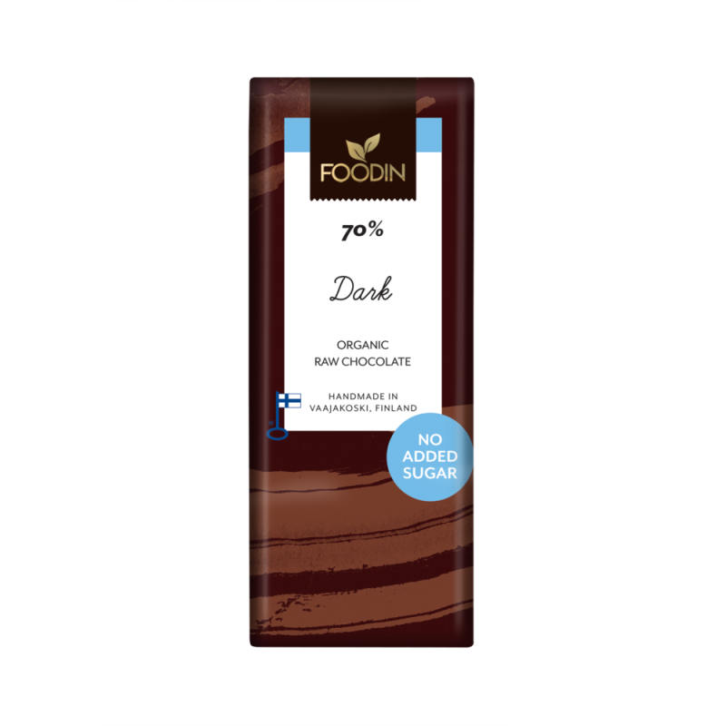 Rå mörk choklad 70%, osötad 40g, Ekologisk