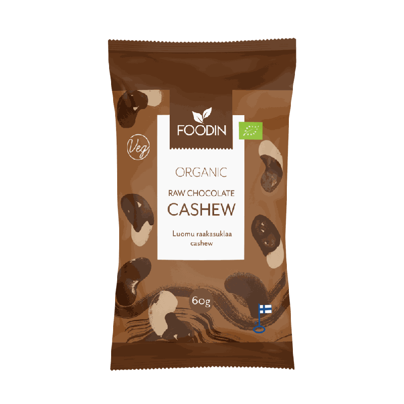 Raakasuklaacashew, Luomu, 60g