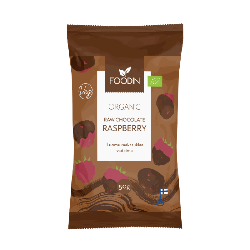 Rå choklad hallon, inhemska 50 g