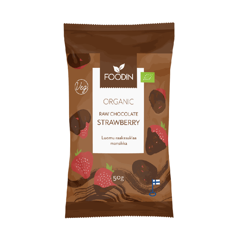 Rå chokladjordgubbe, inhemsk 50 g