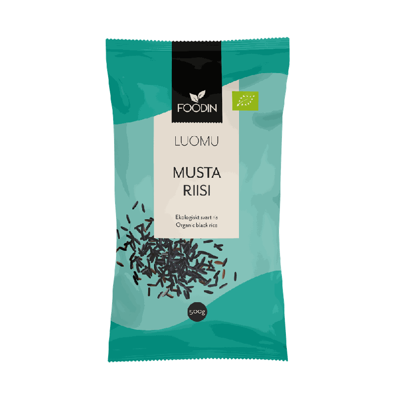 Svart ris, ekologisk, rå, 500 g