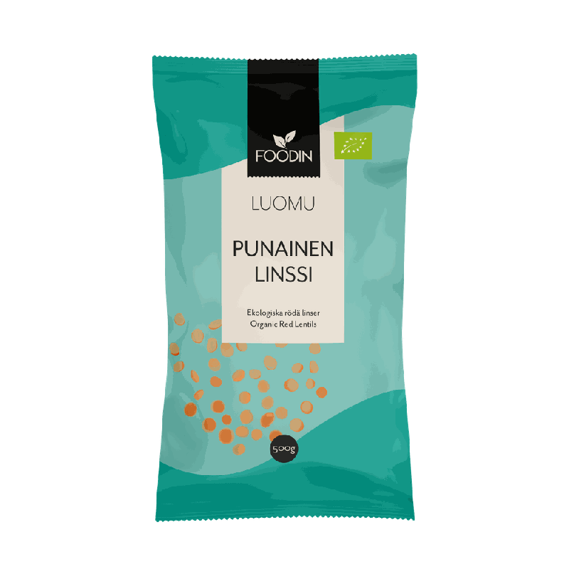 Punainen linssi, luomu 500 g