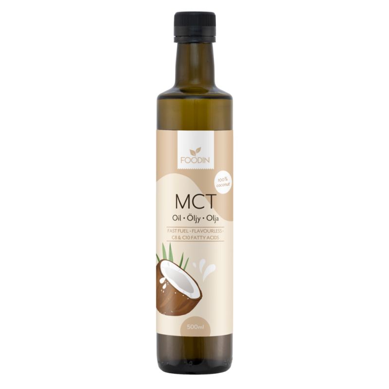 MCT-öljy, 100% kookosöljypohjainen, 500ml