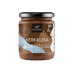 Sokeroimaton hasselpähkinä-raakasuklaalevite Herkkuisa, 230g