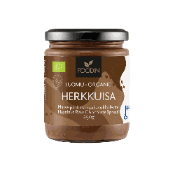 Hasselpähkinä-raakasuklaalevite Herkkuisa, luomu 250g