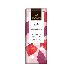 Raakasuklaa mansikka 53%, 40g, Luomu