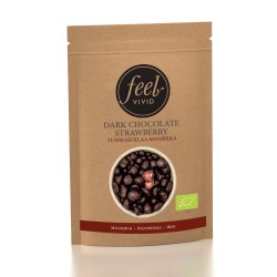 Tummasuklaa Mansikka 150 g, Luomu