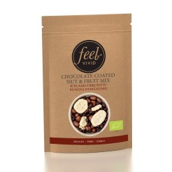 Suklaakuorrutettu Pähkinä - Hedelmämix 300 g, Luomu