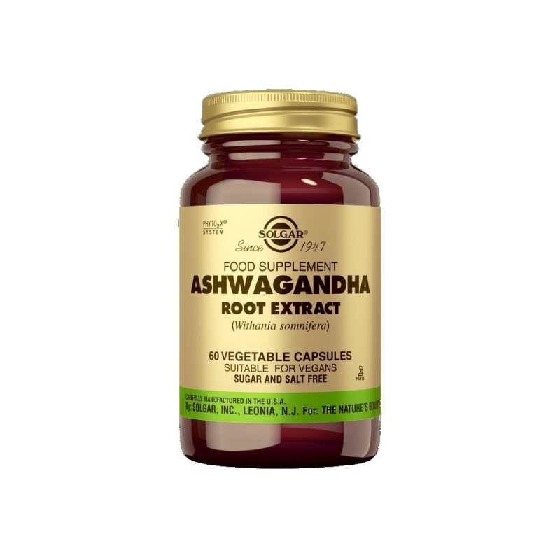 Ashwagandha rot extrakt, Solgar 60 kaps