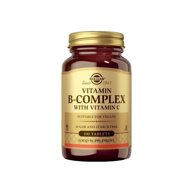 B-Complex + C-vitamin, Solgar 100 tab