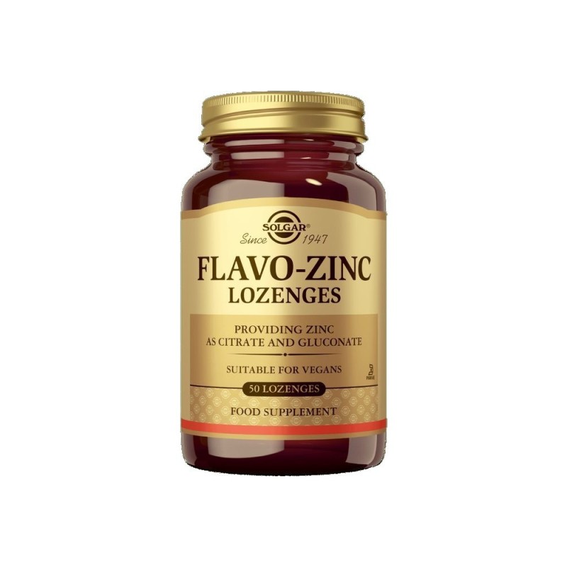 Sugtablett Flavo-Zink, Solgar 50 tabl