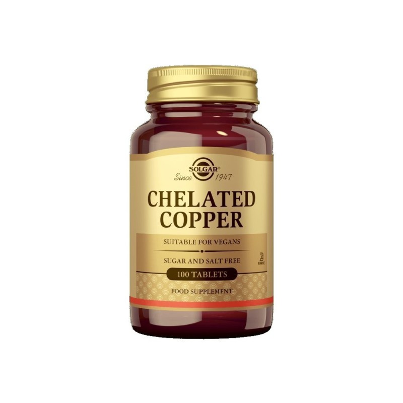 Chelated copper, Solgar 100 tabl
