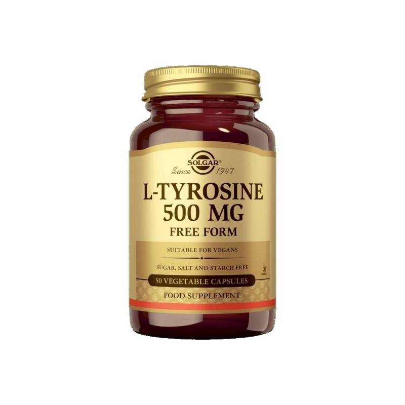L-Tyrosiini 500mg, Solgar 50 kaps