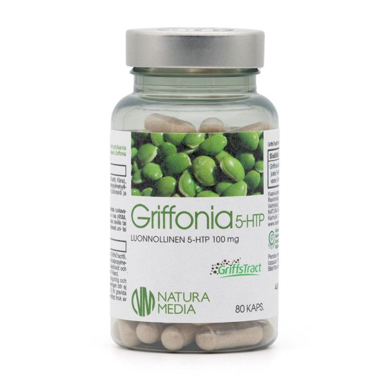 Griffonia 5-HTP 80 kapslar, Natura Media