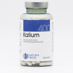 Kalium 400 mg, 120 kaps, Natura Media