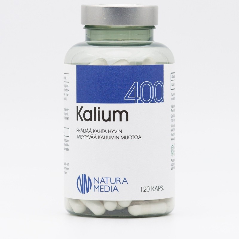 Kalium 400 mg, 120 kaps, Natura Media