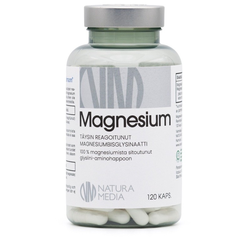 Magnesium Bisglysinaatti 120 kaps, Natura Media
