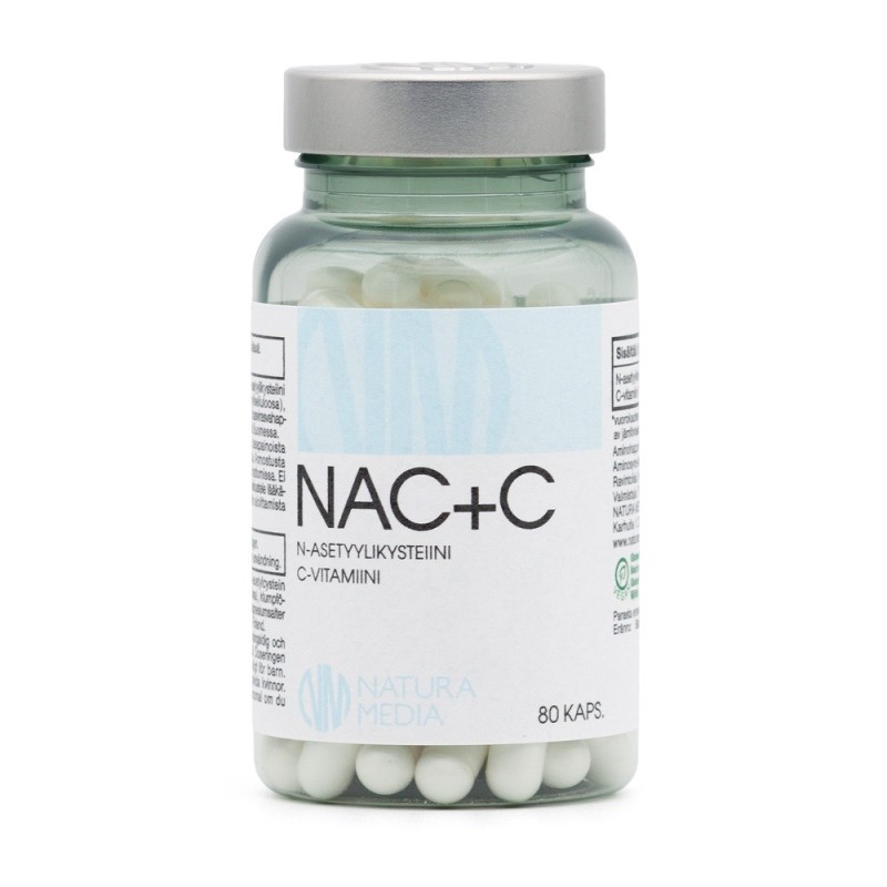 NAC + C-vitamiini, 80 kaps, Natura Media