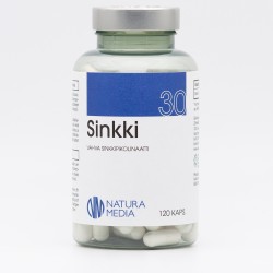 Zink 30 mg, 120 kapslar, Natura Media