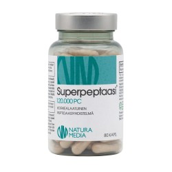 Superpeptaasi 120.000 PC - 80 kaps, Natura Media