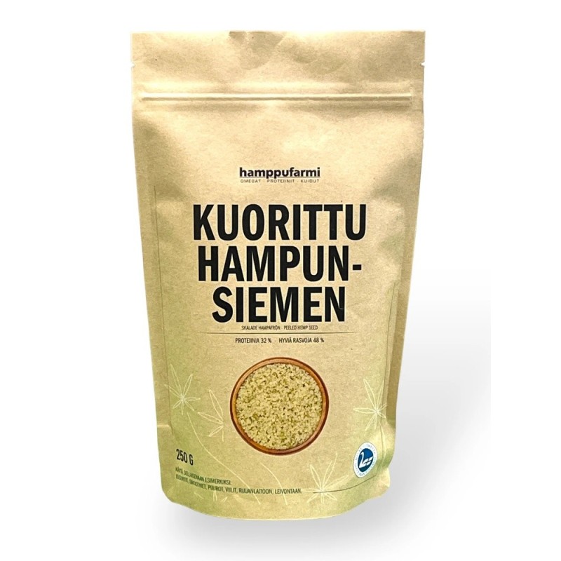 Kuorittu hampunsiemen 250g, Luomu