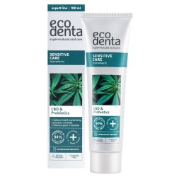 Ecodenta Sensitive Care Toothpaste With CBD & Probiotics 100 ml - Tandkräm