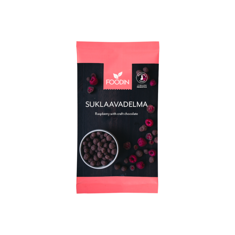 Rå choklad hallon, inhemska 50 g